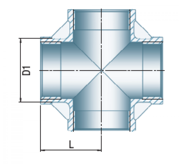 Kreuzstück, Typ 180, 3/8"